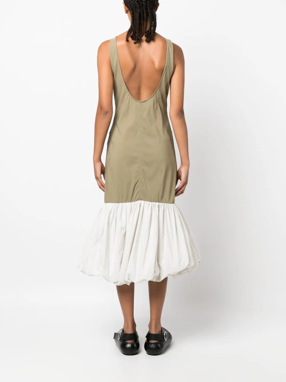 Ganni Aloe Open Back Midi Dress