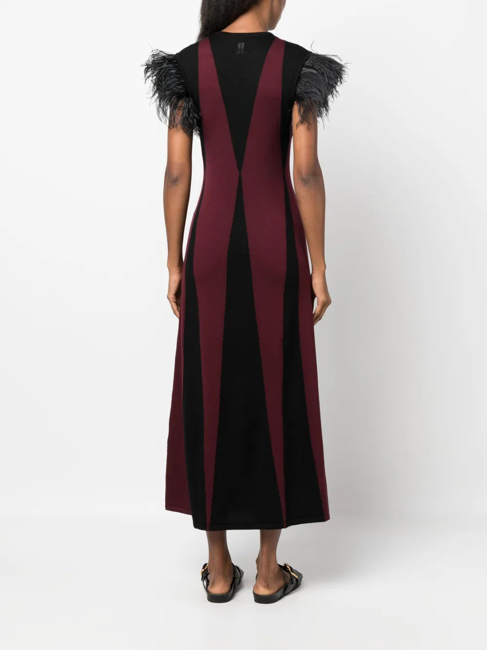 La Doublej Harlequin Intarsia Knit Dress