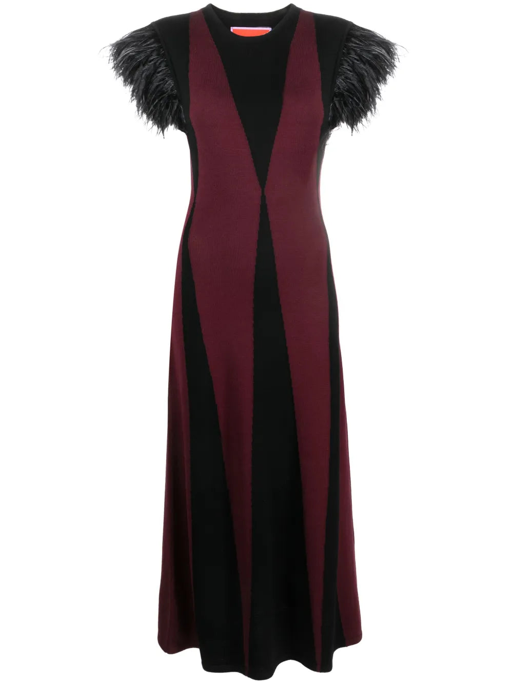 La Doublej Harlequin Intarsia Knit Dress