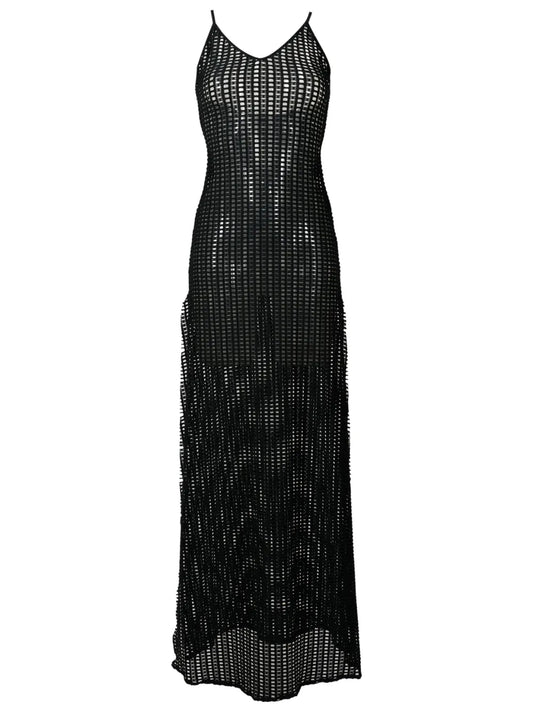Amir Slama Open Knit Maxi Dress