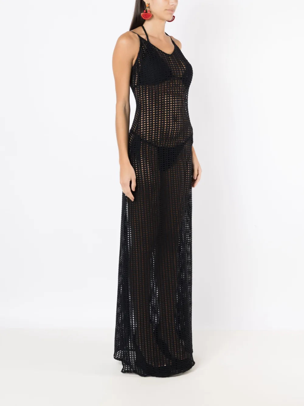 Amir Slama Open Knit Maxi Dress