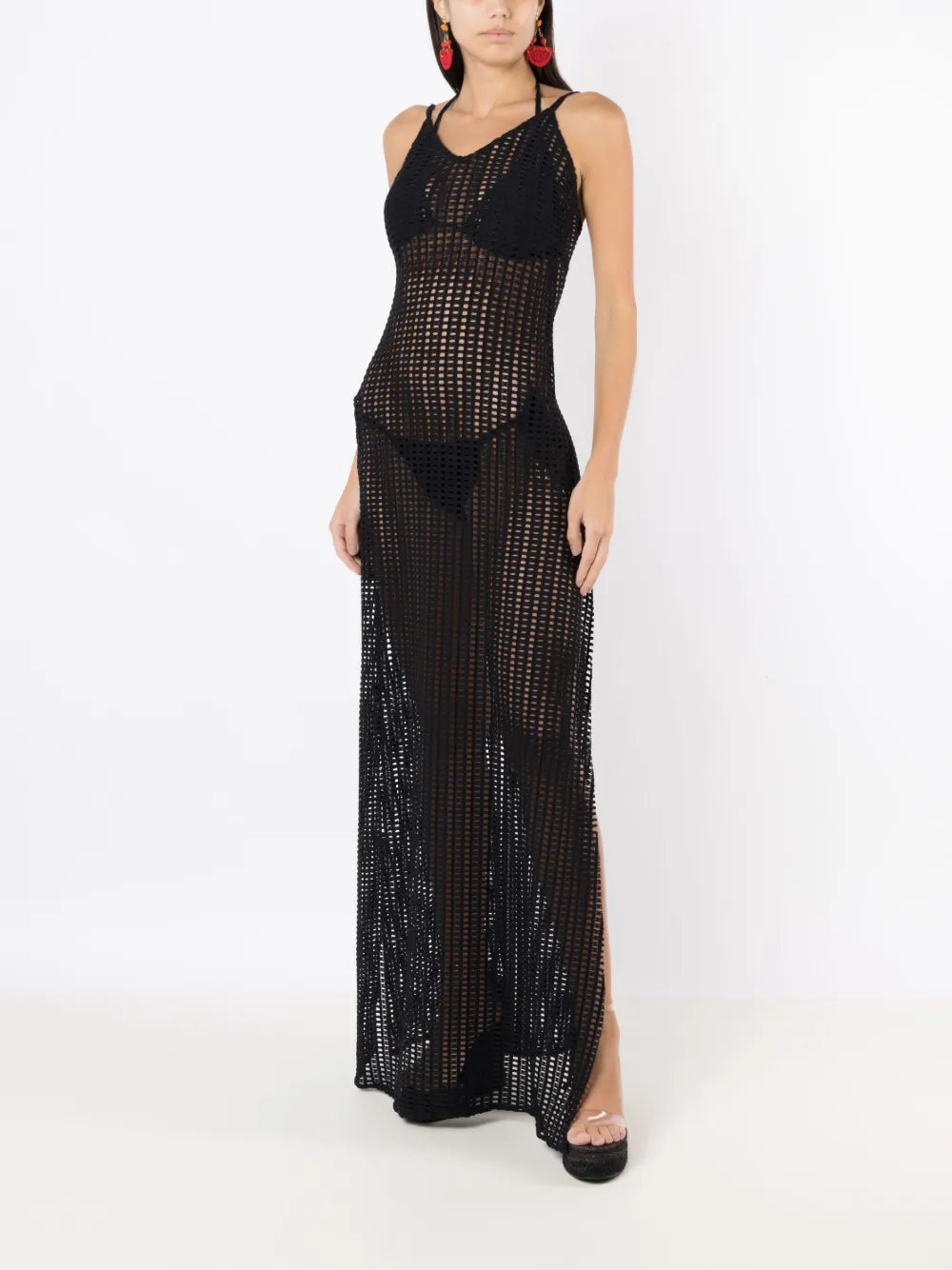 Amir Slama Open Knit Maxi Dress