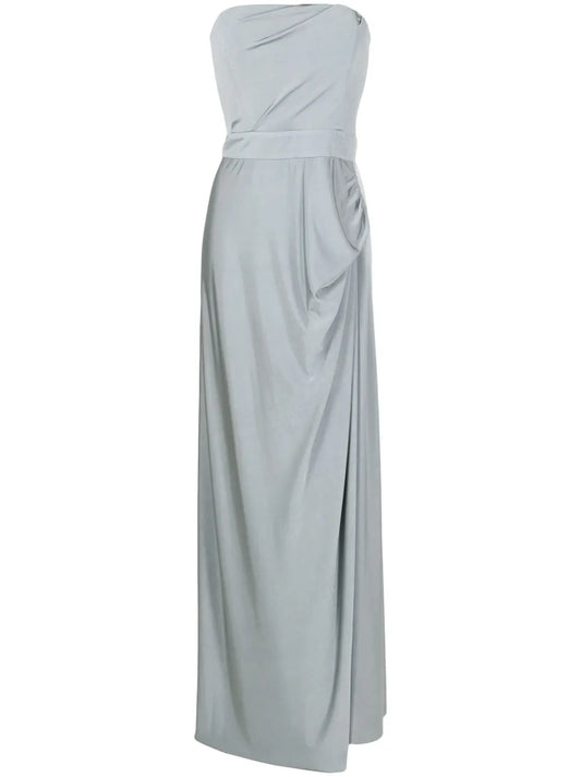 Lethicia Bronstein Mica Draped Back Gown