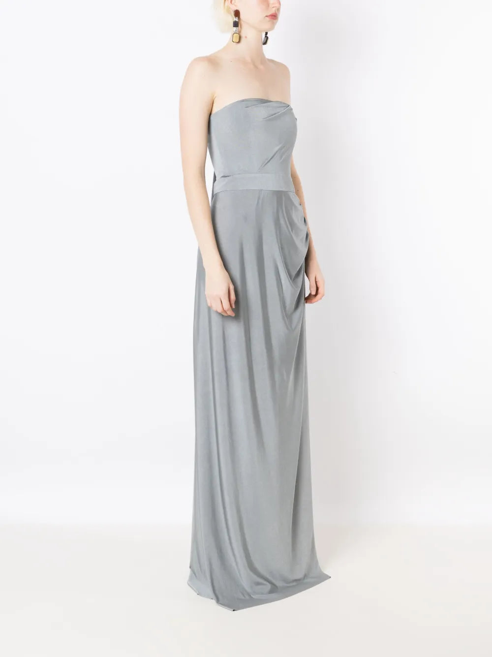 Lethicia Bronstein Mica Draped Back Gown