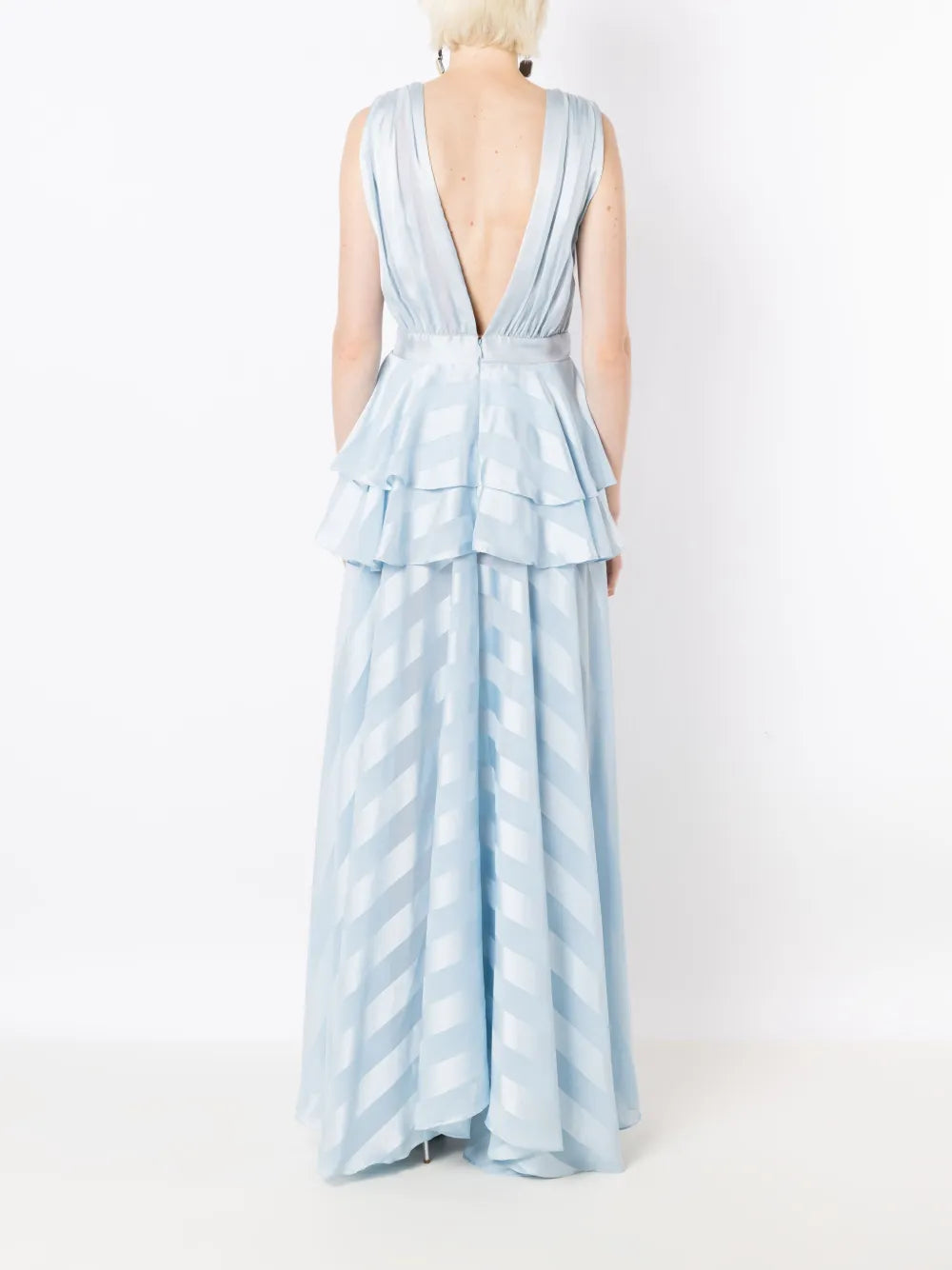Lethicia Bronstein Mariah Stripe Pattern Maxi Dress