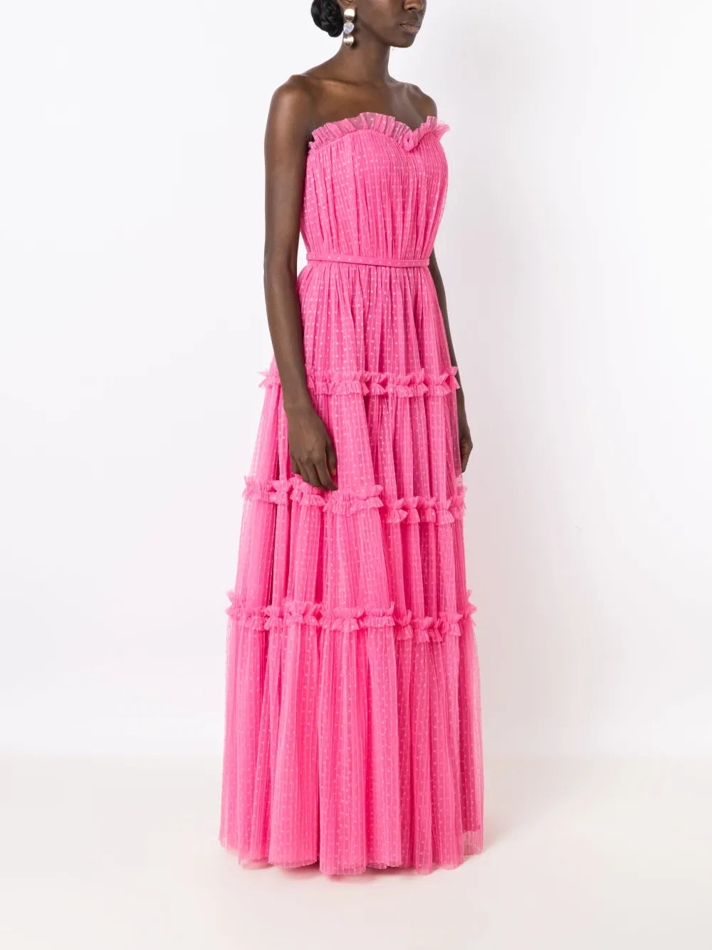 Lethicia Bronstein Polka Dot Pattern Bustier Dress