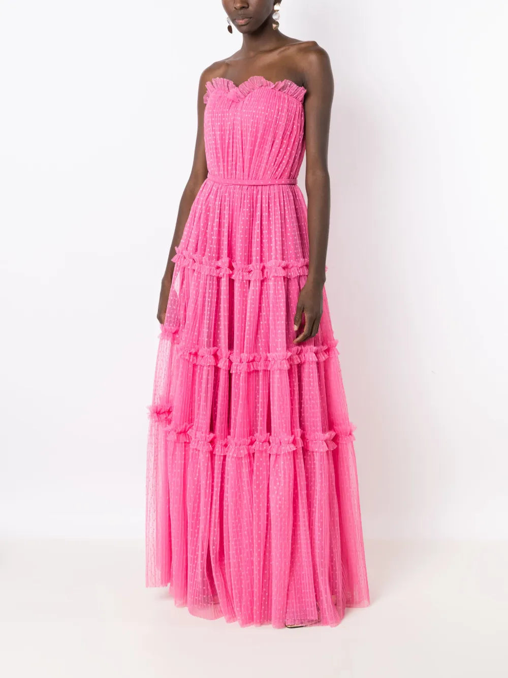 Lethicia Bronstein Polka Dot Pattern Bustier Dress
