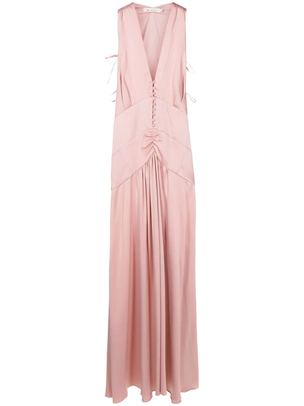 Lethicia Bronstein Tered V Neck Maxi Dress