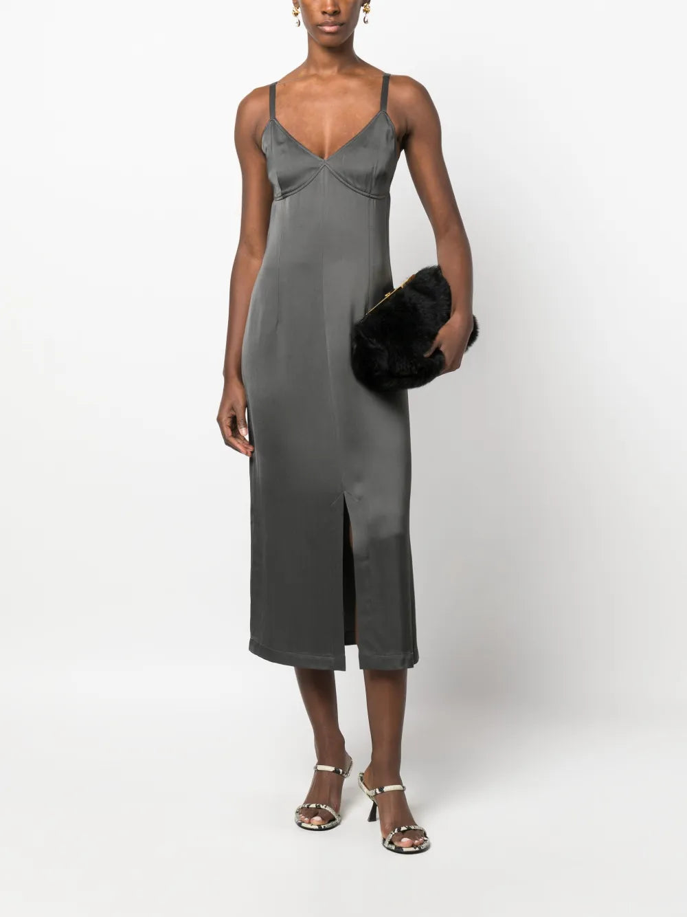 Toteme Satin Slip Midi Dress