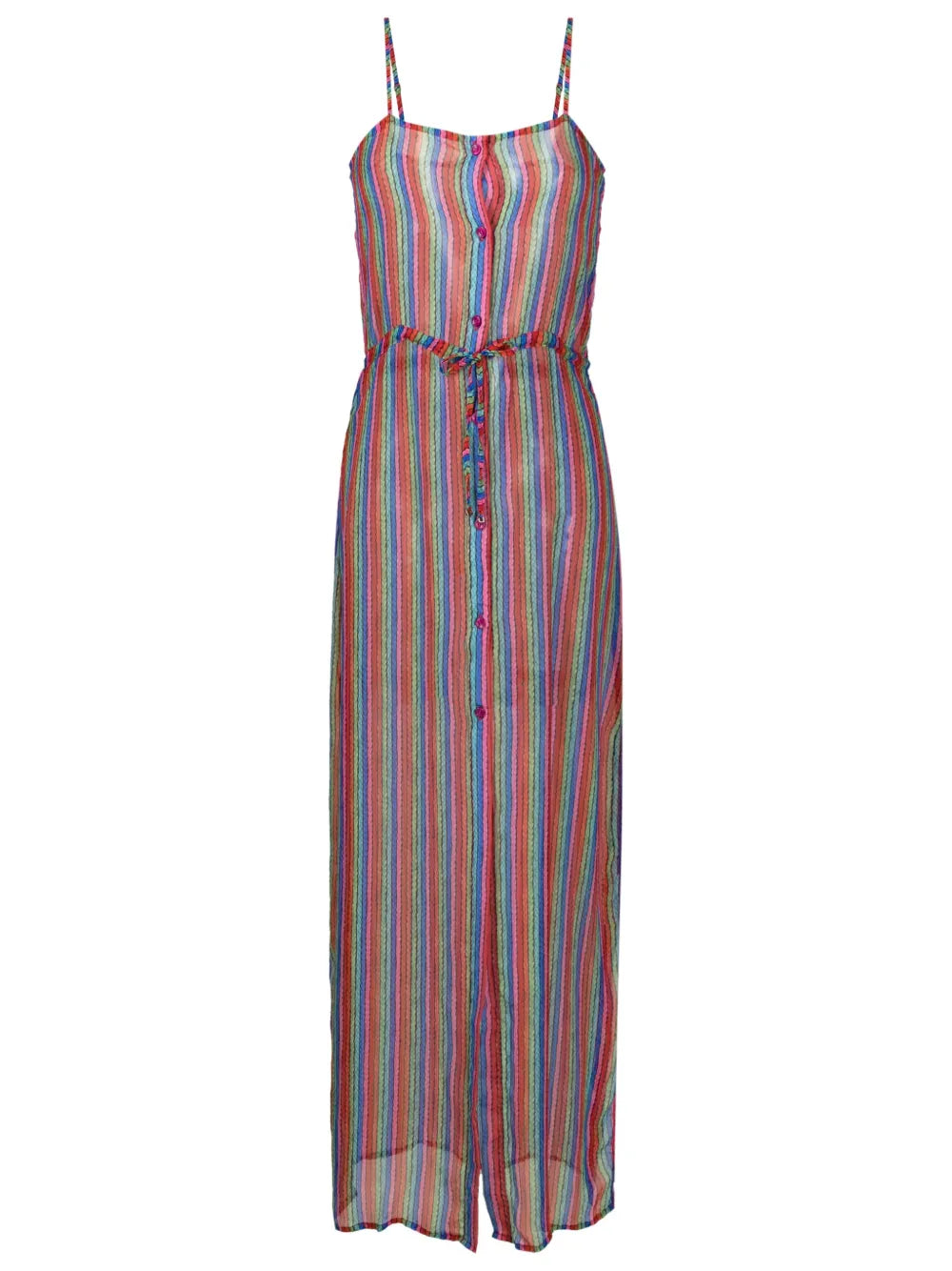 Amir Slama Layered Graphic Print Maxi Dress