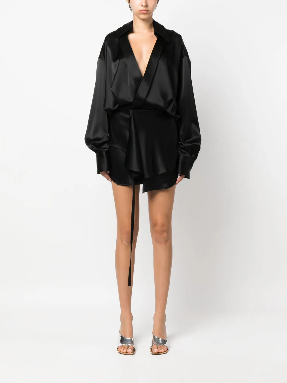 Ssheena V Neck Long Sleeve Minidress