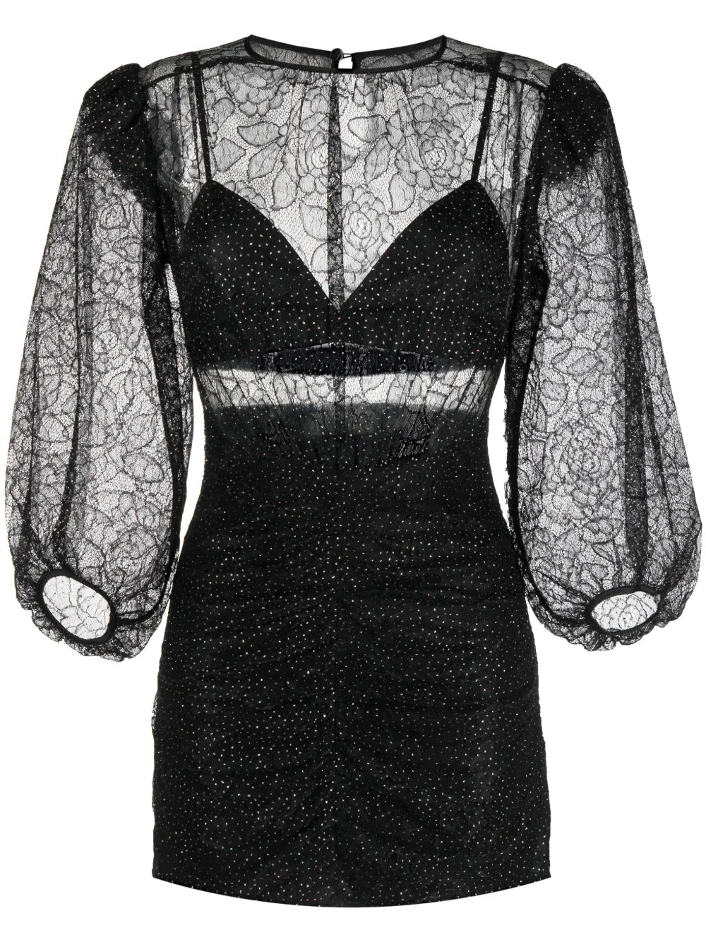 Nissa Long Sleeve Embroidered Minidress