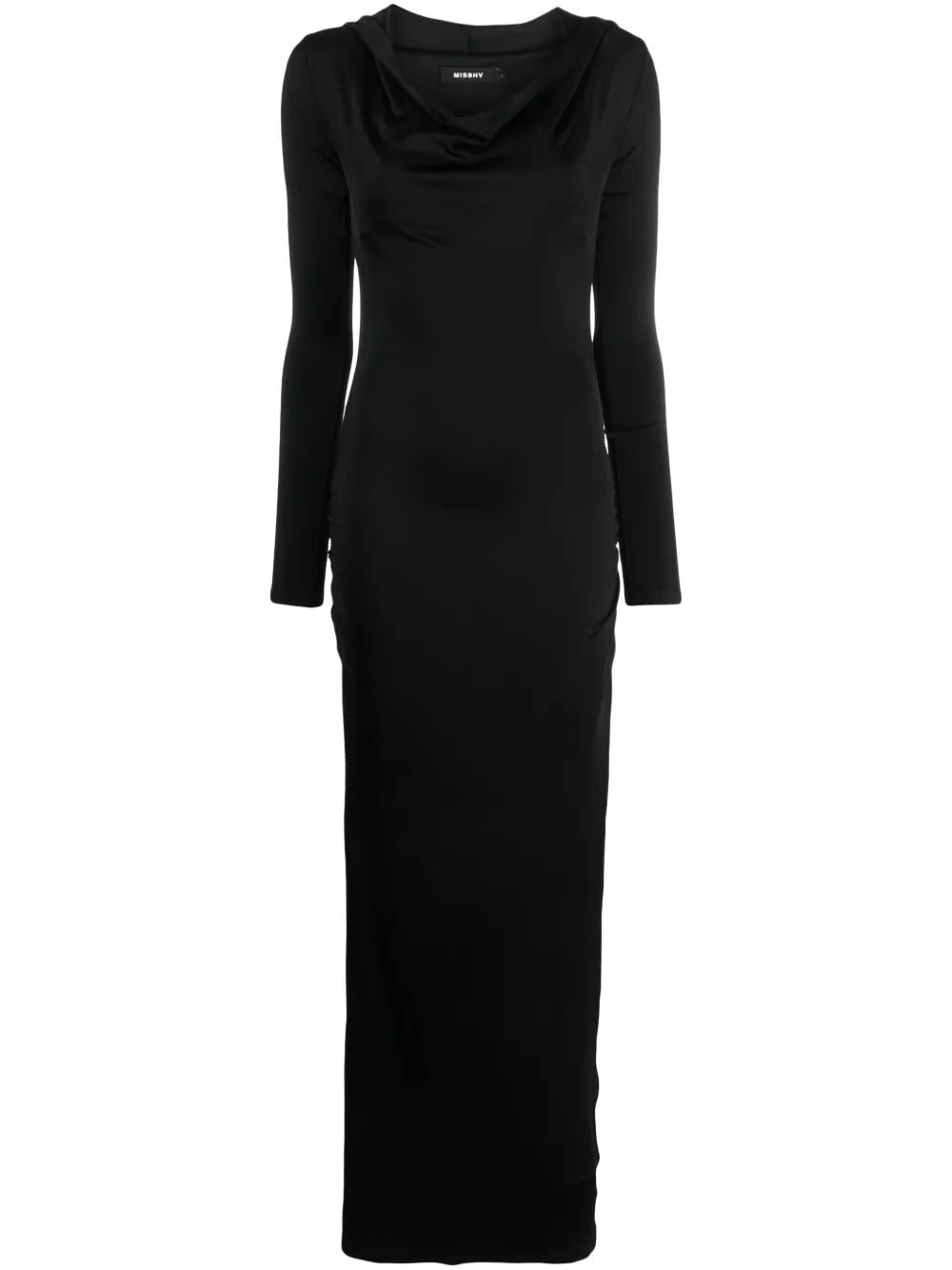 Misbhv Draped Neckline Hooded Maxi Dress