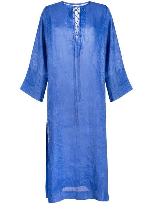 Bambah Lace Front Linen Kaftan