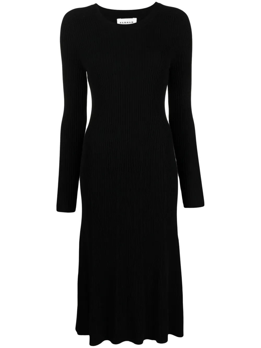 Parosh Ribbed Knit Midi Dress