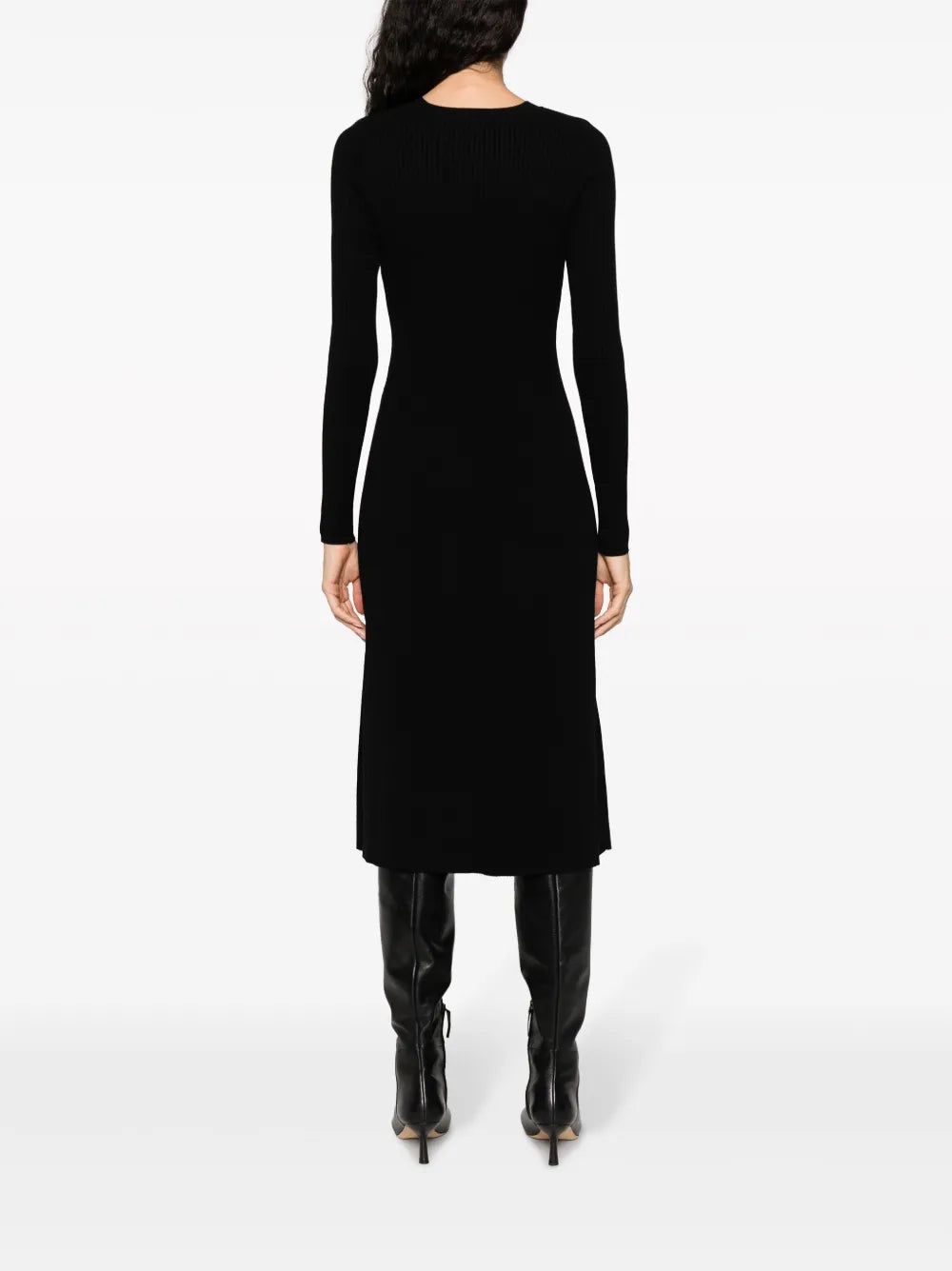 Parosh Ribbed Knit Midi Dress