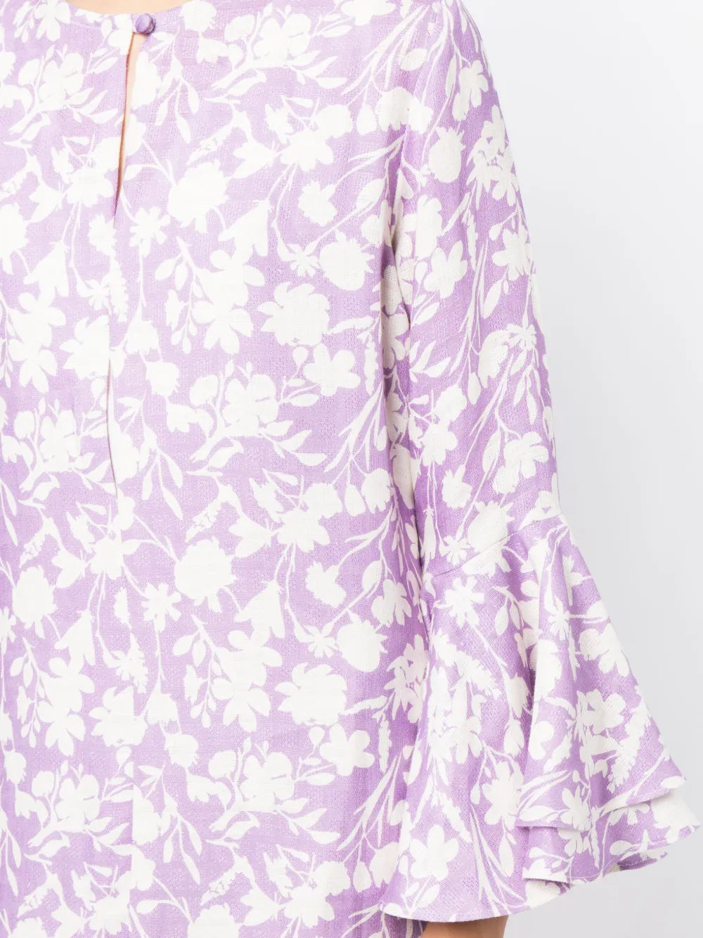 Bambah Floral Print Ruffled Kaftan Dress