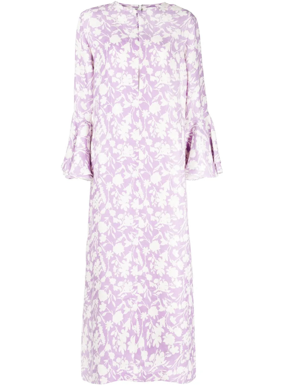 Bambah Floral Print Ruffled Kaftan Dress