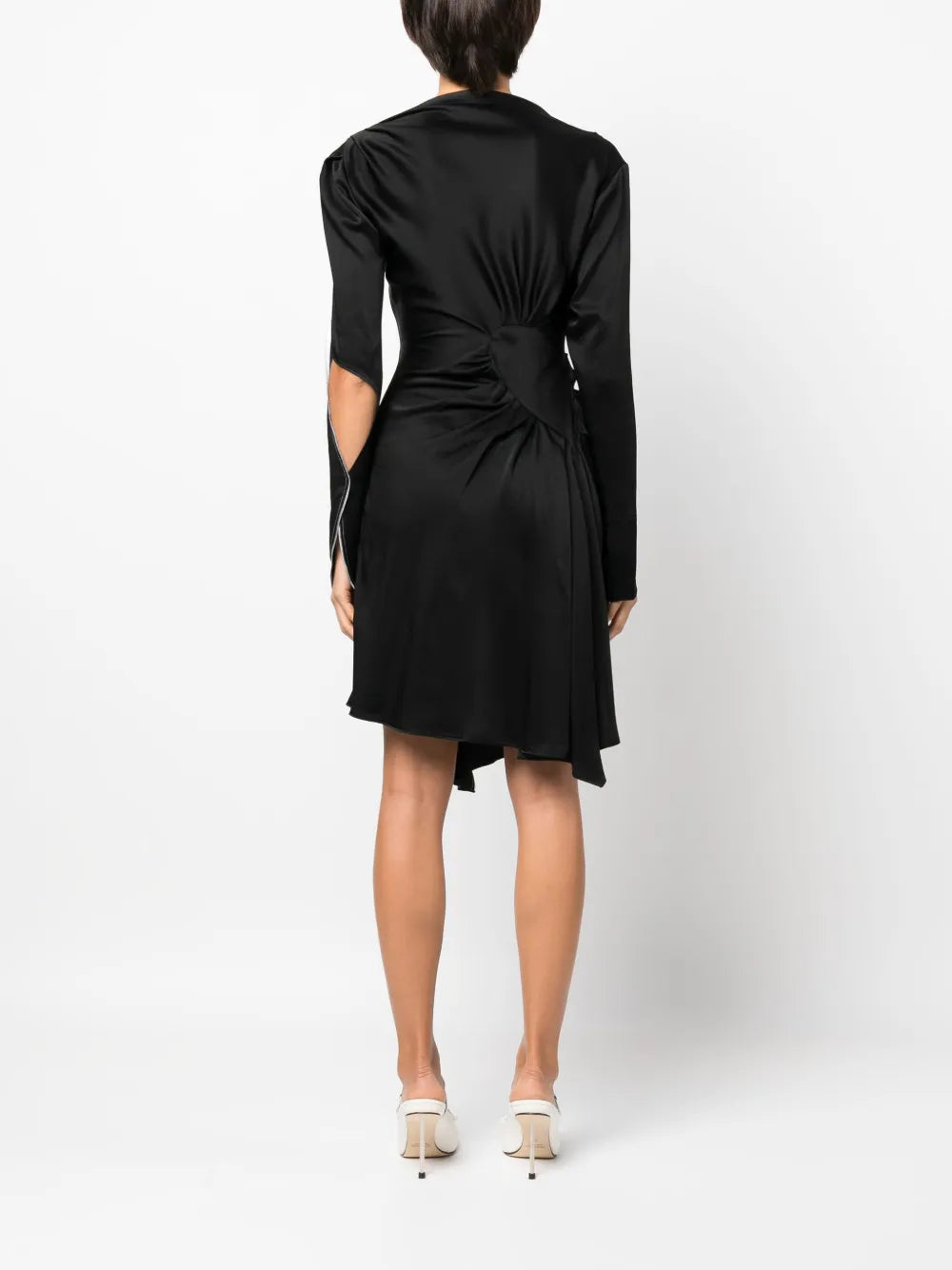 Victoria Beckham Asymmetric Draped Midi Dress