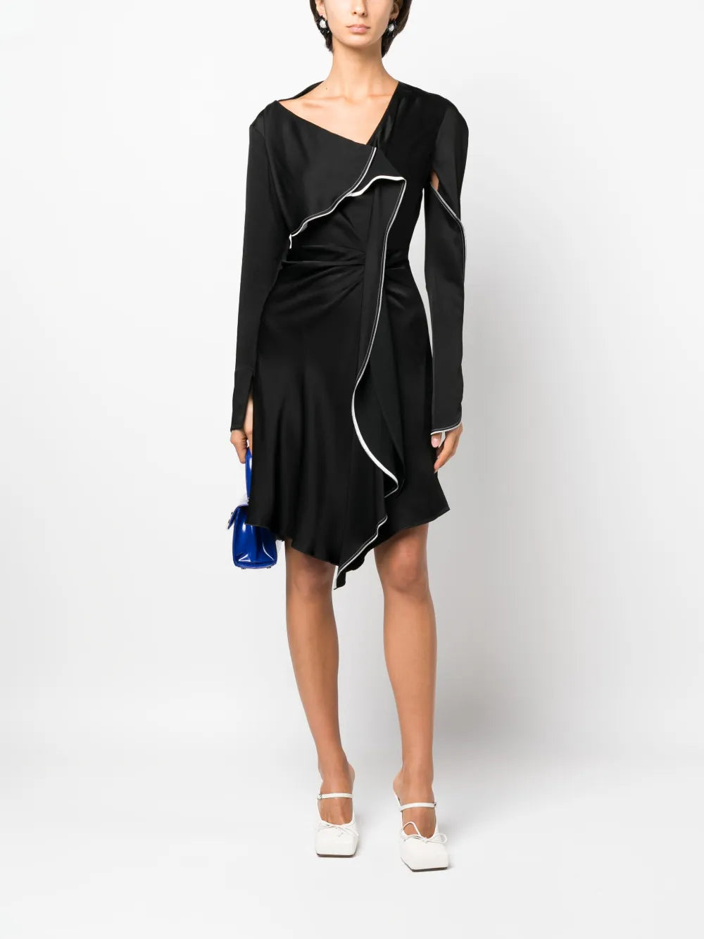 Victoria Beckham Asymmetric Draped Midi Dress