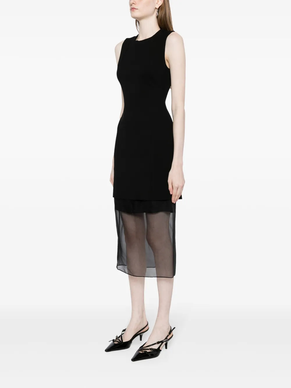 Jason Wu Layered Stretch Jersey Midi Dress