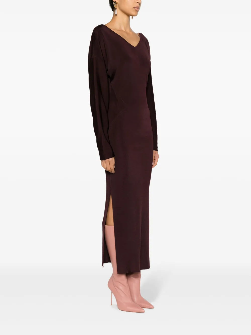 Lanvin V Neck Midi Dress