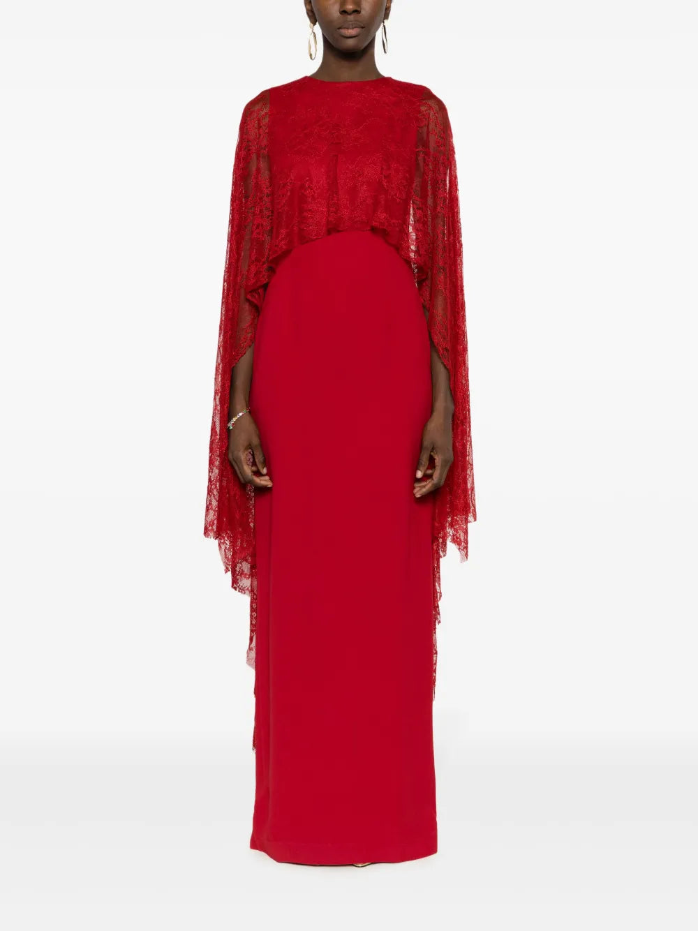 Lethicia Bronstein Andrey Lace Detail Maxi Dress