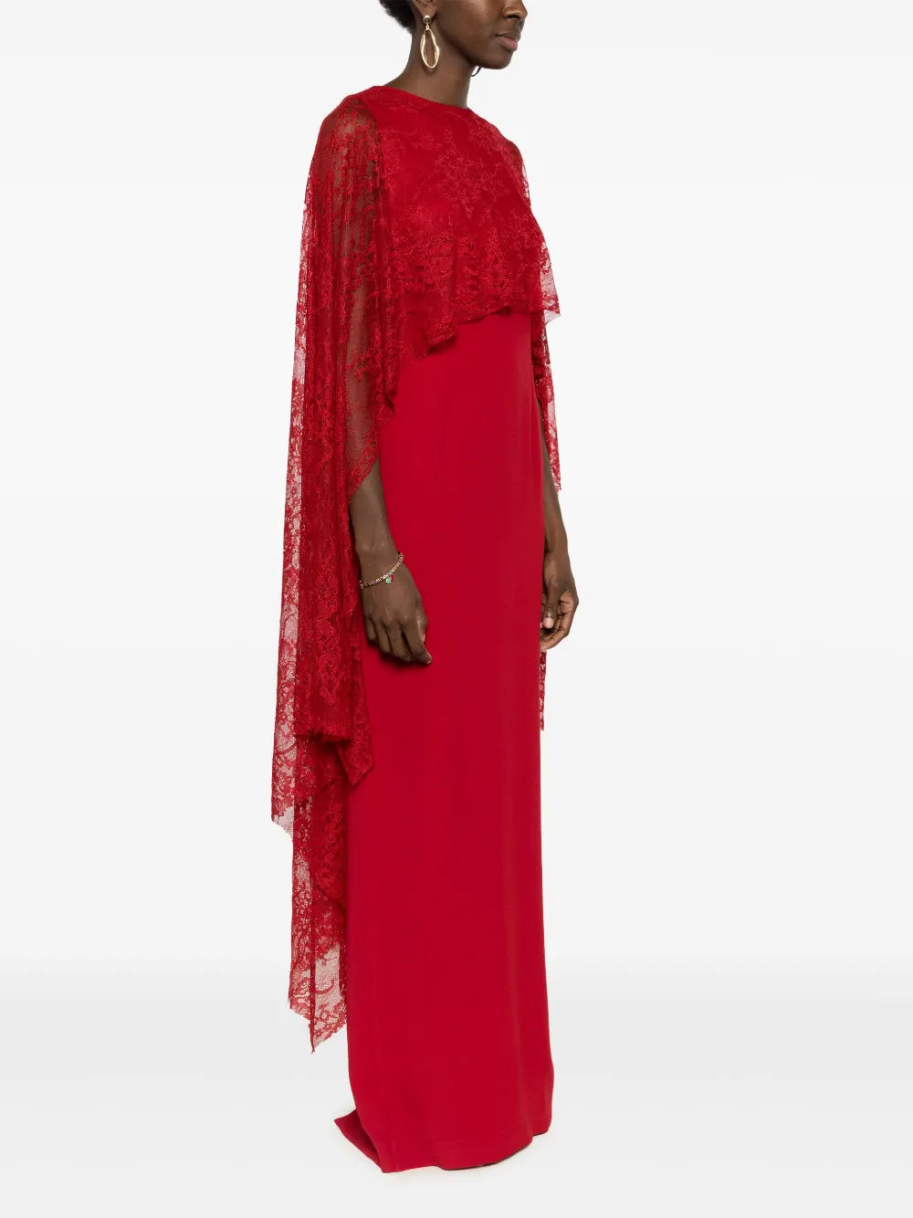 Lethicia Bronstein Andrey Lace Detail Maxi Dress