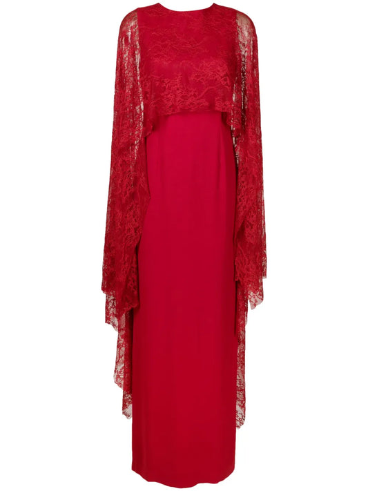 Lethicia Bronstein Andrey Lace Detail Maxi Dress