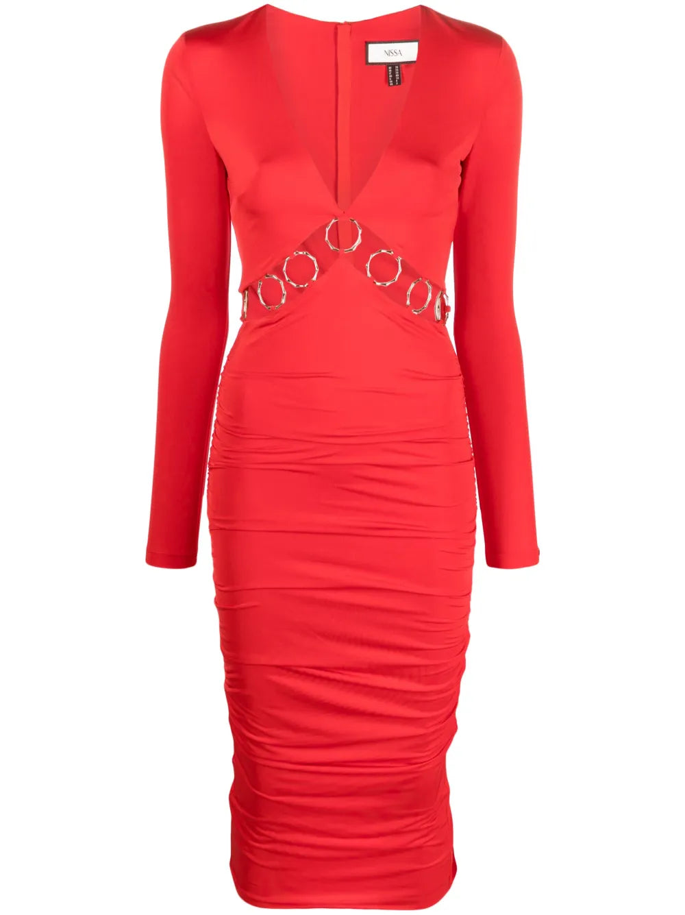Nissa Cut Out Detail Midi Dress