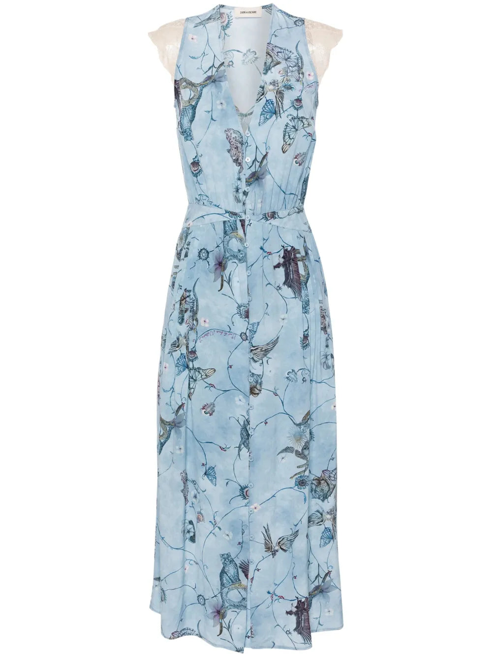 Zadigvoltaire Rolanys Silk Midi Dress