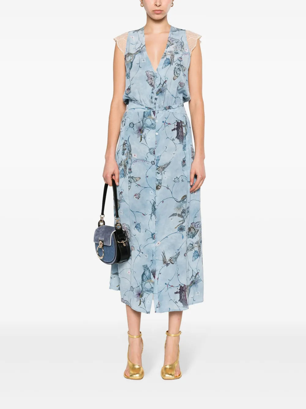 Zadigvoltaire Rolanys Silk Midi Dress