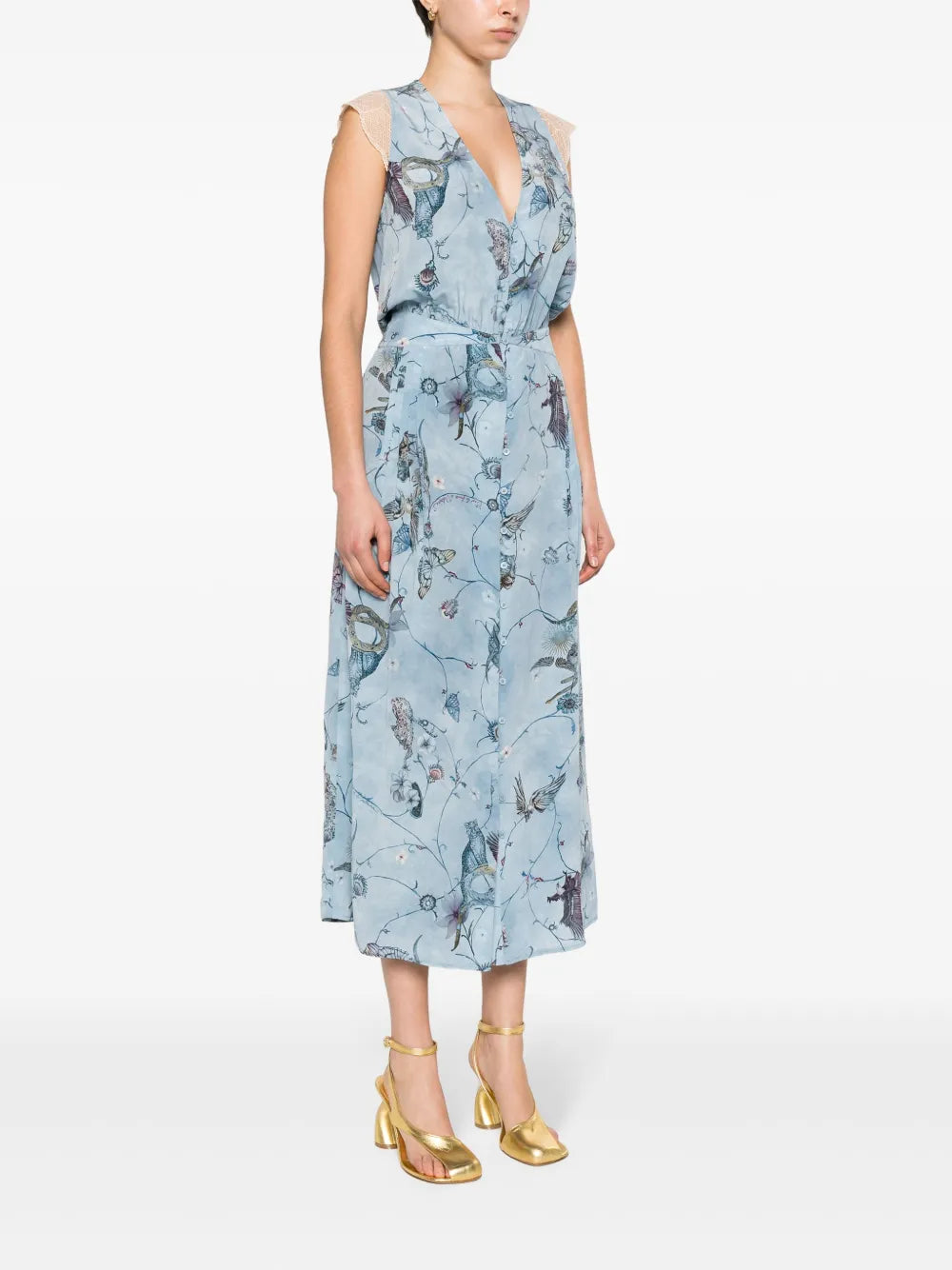 Zadigvoltaire Rolanys Silk Midi Dress