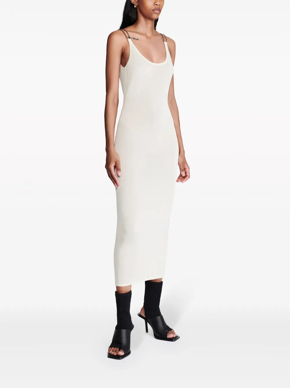 Dion Lee Semi Sheer Open Back Midi Dress