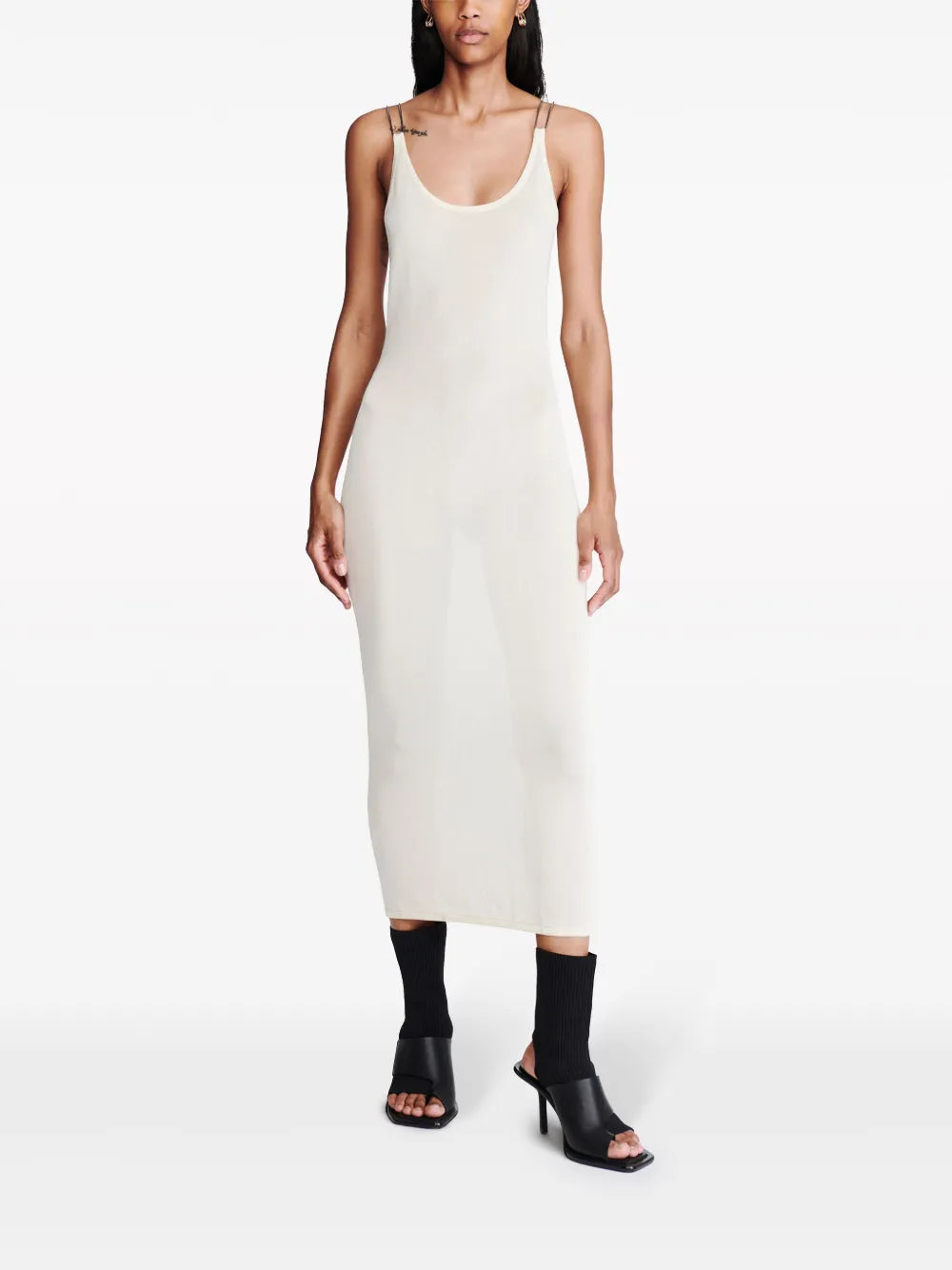 Dion Lee Semi Sheer Open Back Midi Dress