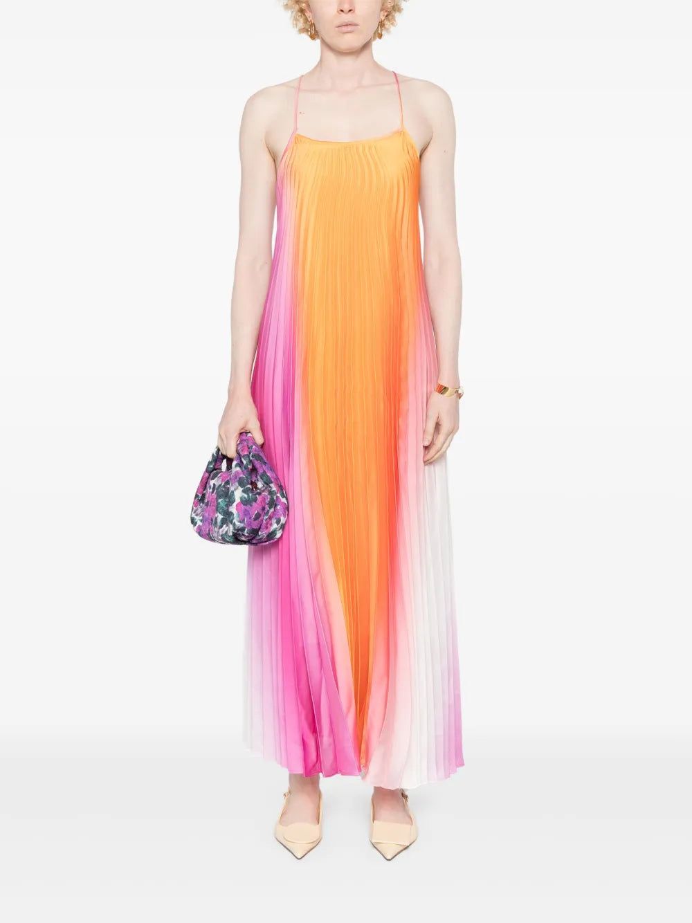 Sandro Plisse Midi Dress