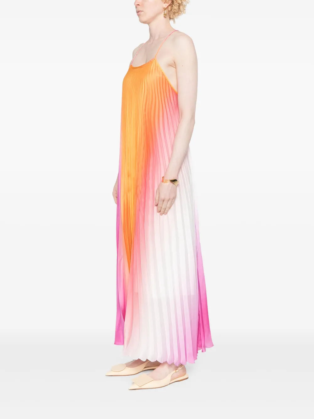 Sandro Plisse Midi Dress