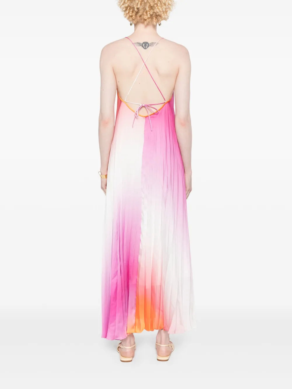Sandro Plisse Midi Dress