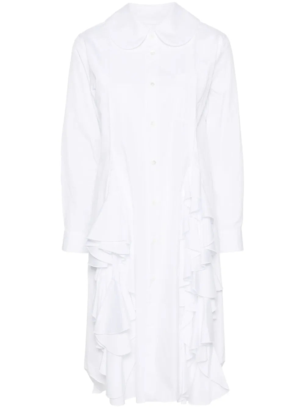 Comme Des Garcons Comme Des Garcons Ruffled Bib Collar Midi Dress