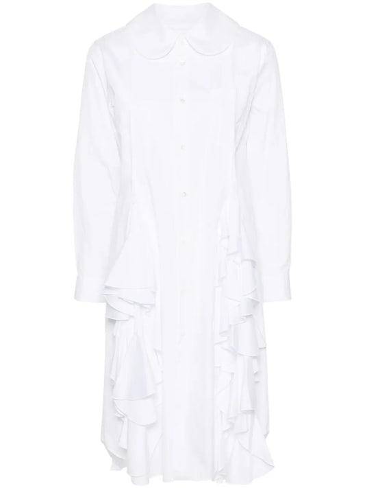 Comme Des Garcons Comme Des Garcons Ruffled Bib Collar Midi Dress