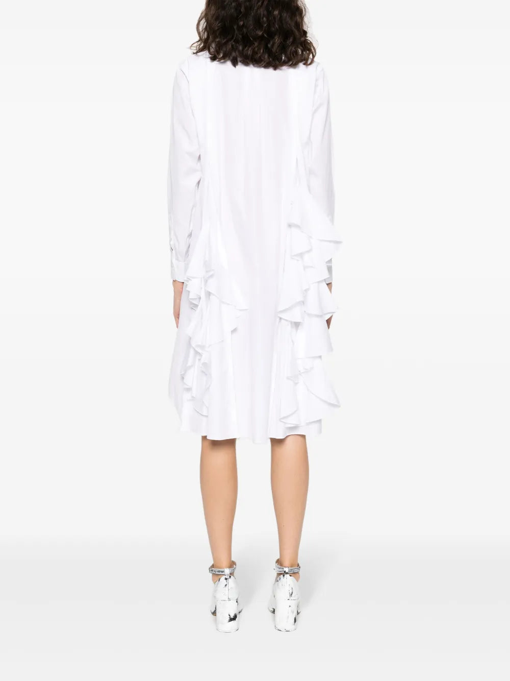 Comme Des Garcons Comme Des Garcons Ruffled Bib Collar Midi Dress