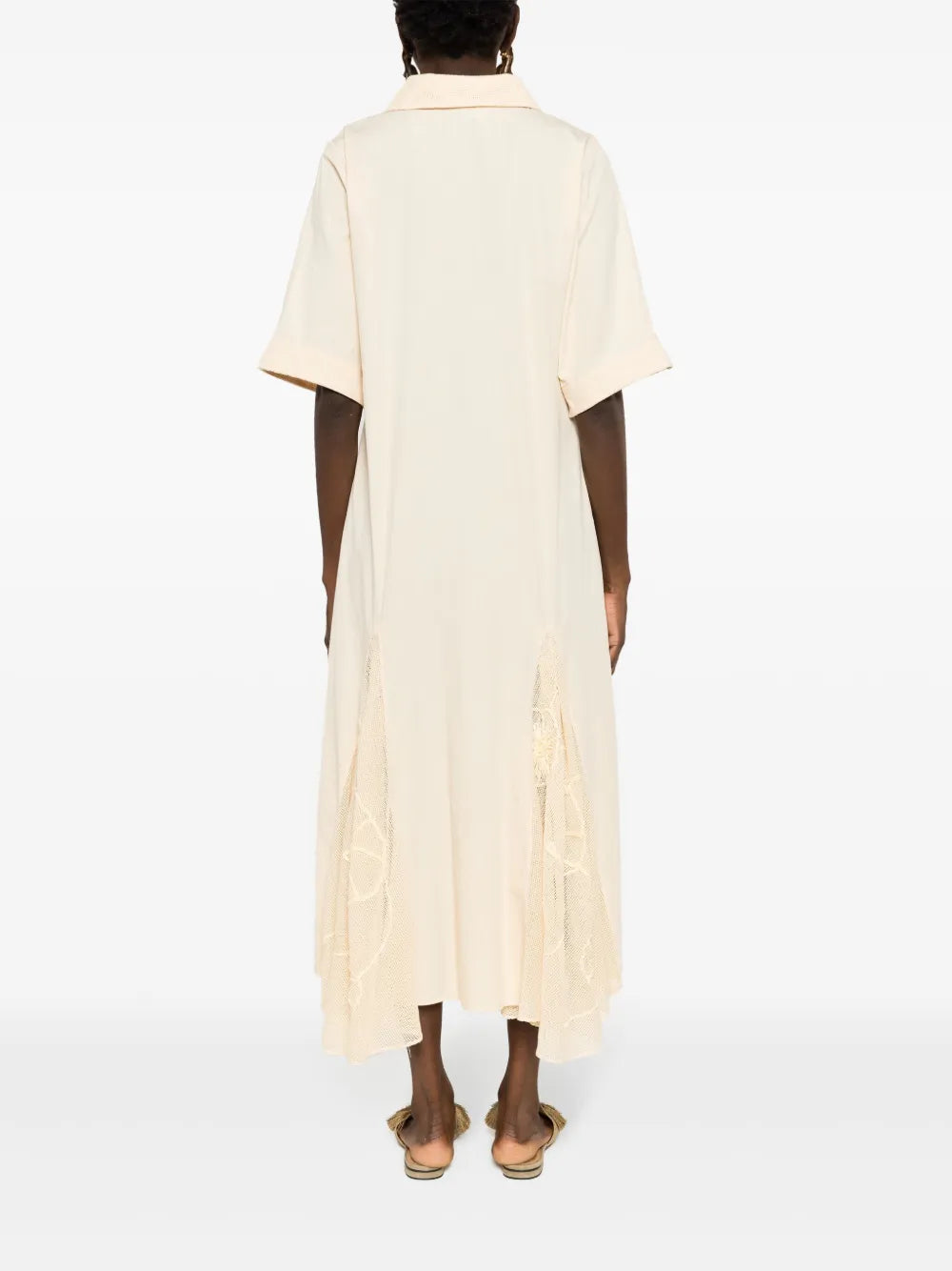Isolda Flor Selvagem Floral Embroidered Polo Dress