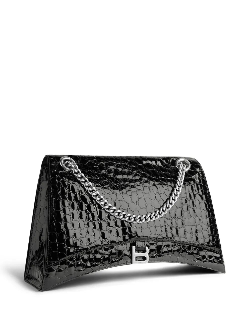 Balenciaga Large Crush Crocodile Effect Shoulder Bag