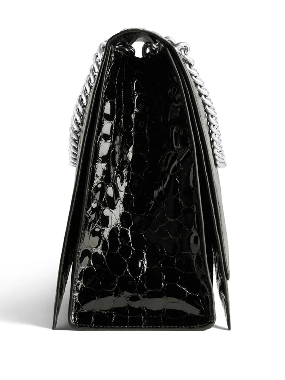 Balenciaga Large Crush Crocodile Effect Shoulder Bag