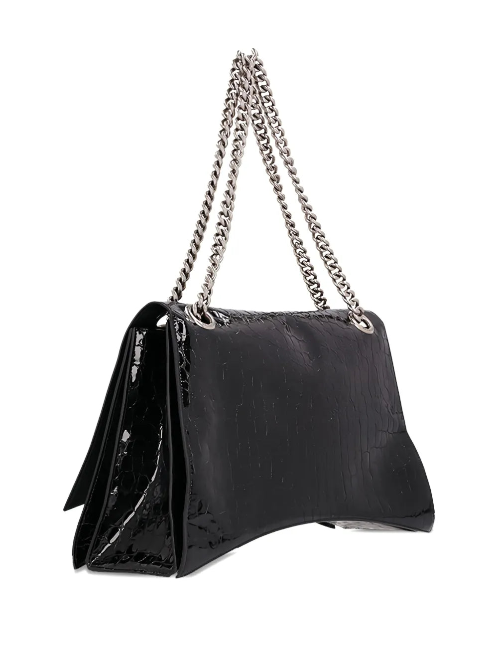 Balenciaga Large Crush Crocodile Effect Shoulder Bag