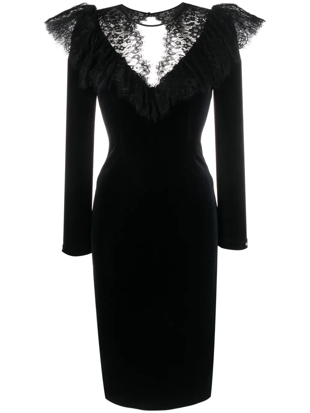 Nissa Lace Detailing Long Sleeve Dress