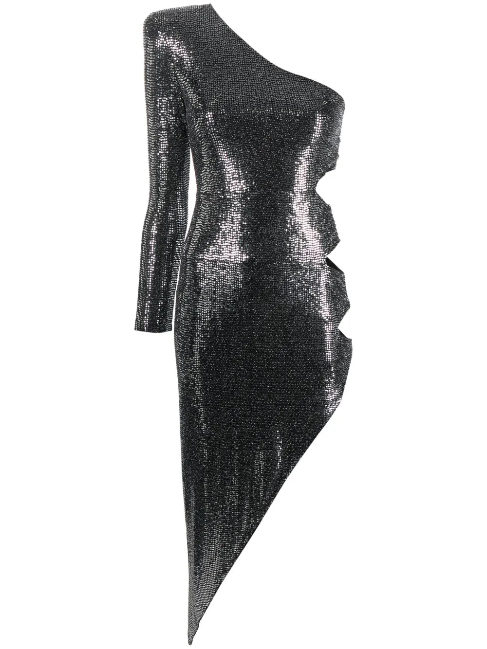 Nissa One Shoulder Sequinned Midi Dress