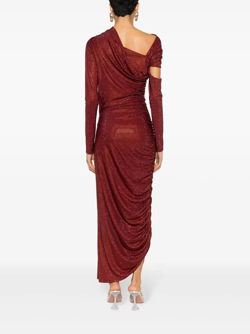 Cult Gaia Kumasi Rhinestone Embellished Asymmetric Gown
