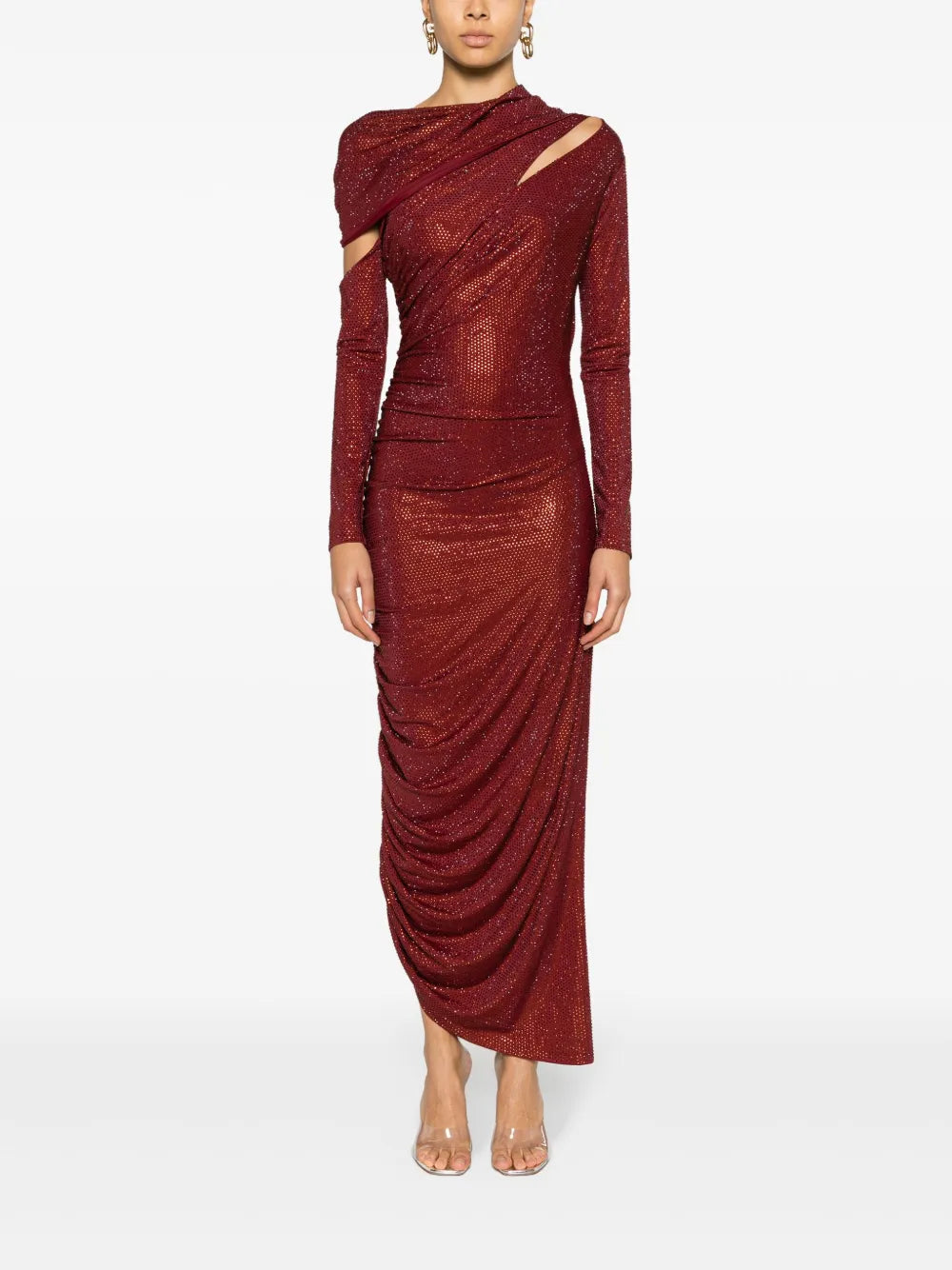 Cult Gaia Kumasi Rhinestone Embellished Asymmetric Gown