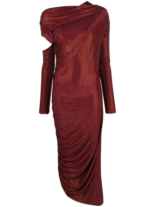 Cult Gaia Kumasi Rhinestone Embellished Asymmetric Gown